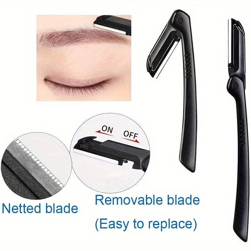 Eyebrow Grooming Kit Set for Women and Men - Stainless Steel Includes Comb & Trimmer