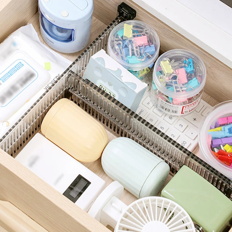 Plastic Drawer Dividers Set 10PCS Home Storage Organization Adjustable
