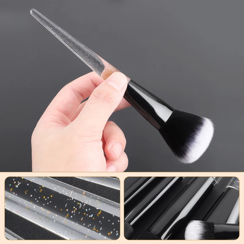20Pcs Makeup Brush Set with Gradient Handles - Eyeshadow & Contour Tools