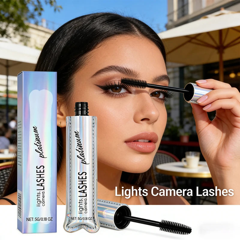 Long Lasting Waterproof Curling Mascara - Natural Finish, No Clumping, Lightweight, Smudge Proof