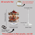 Christmas Acrylic Centerpiece with Rotating Sign - Festive Holiday Table Decor
