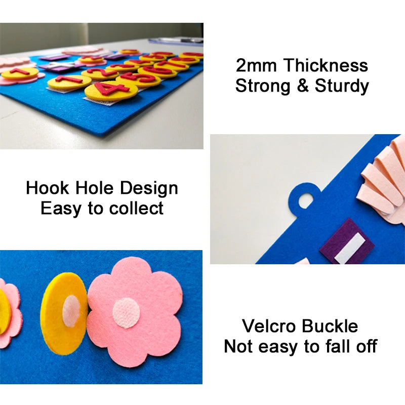Montessori Felt Number Toys for Toddlers - Counting & Math Learning Game