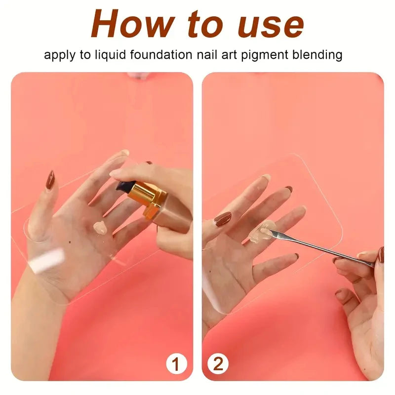 Acrylic Makeup Palette Square Heart-Shaped Cosmetic Mixing Plate Portable Art and Blending Tool