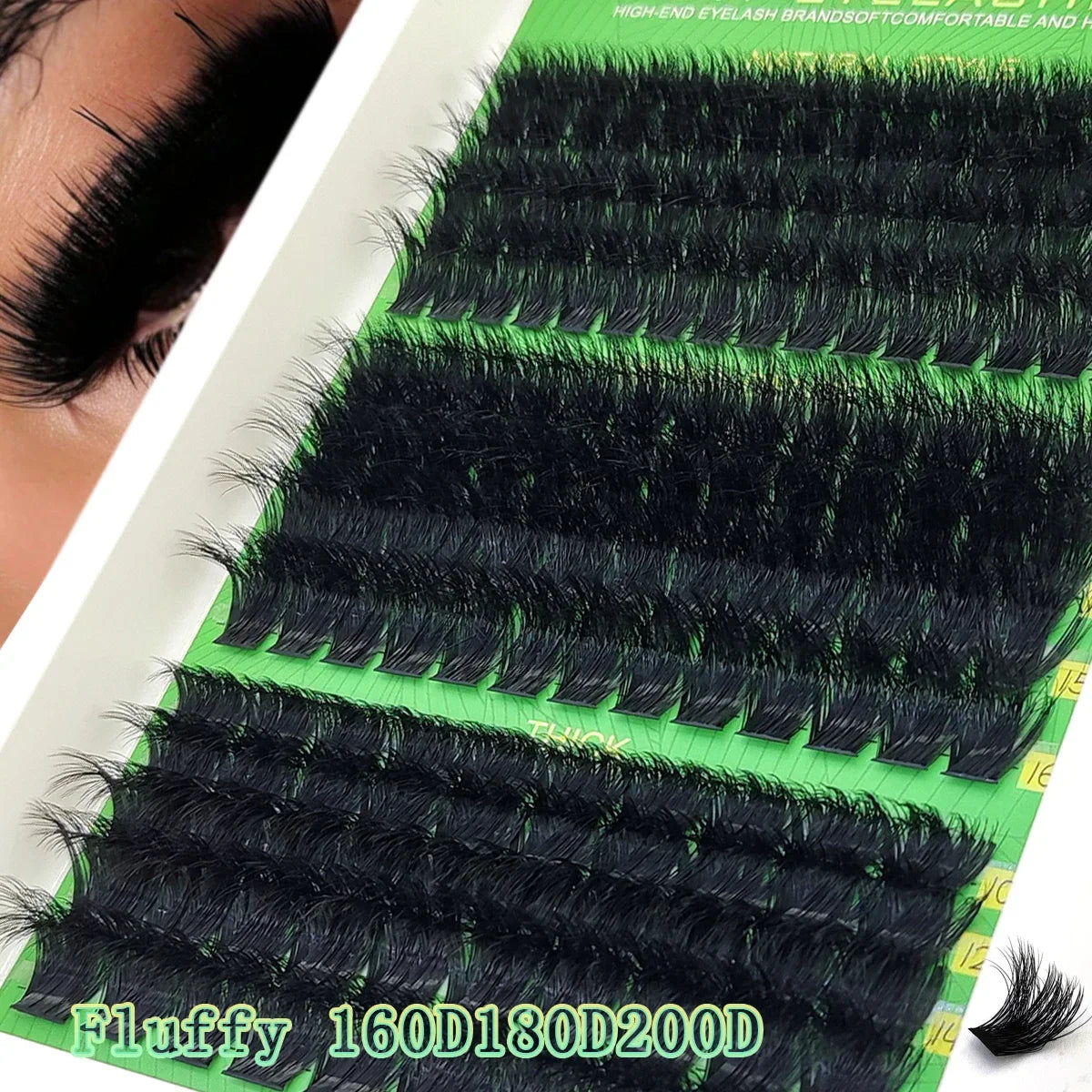 Fluffy Lash Clusters 10-16mm DIY Eyelash Extensions False Lashes Pack