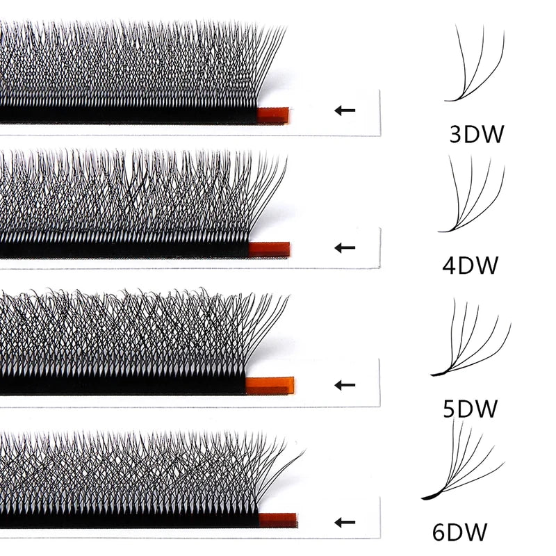 Eyelash Extensions W Shape 3D-8D Premade Fans for Lash Artists