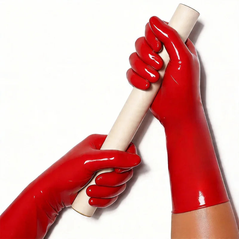 Unisex Latex Gloves Short Costume Accessory for Cosplay & Fashion