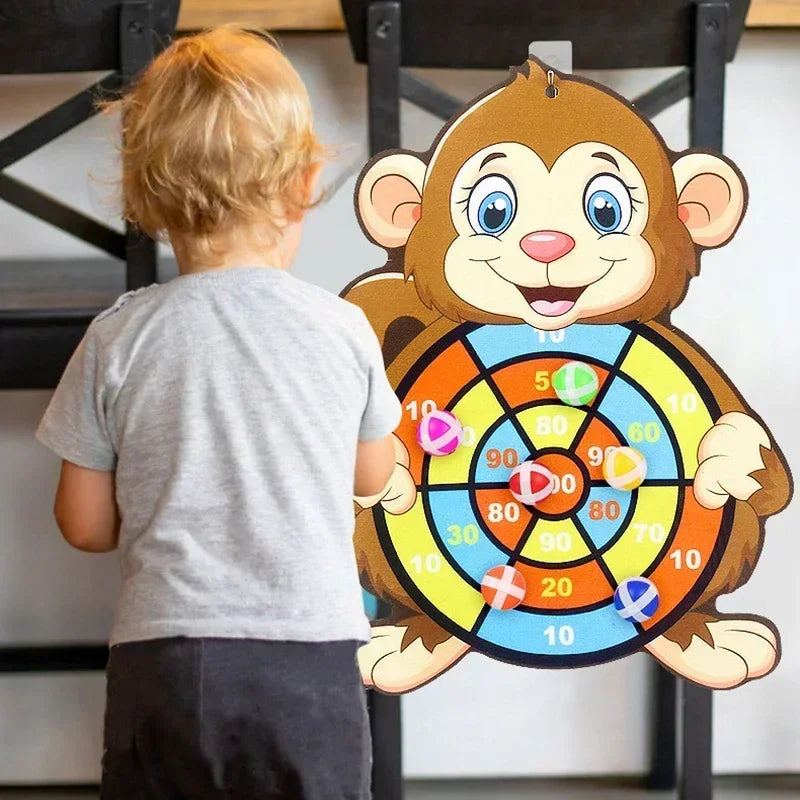 Kids Educational Dart Board with Sticky Balls Indoor Toy Montessori Game for Children