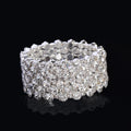 5-Layer Personalised Open Rhinestone Bracelet for Stage Wedding Jewelry