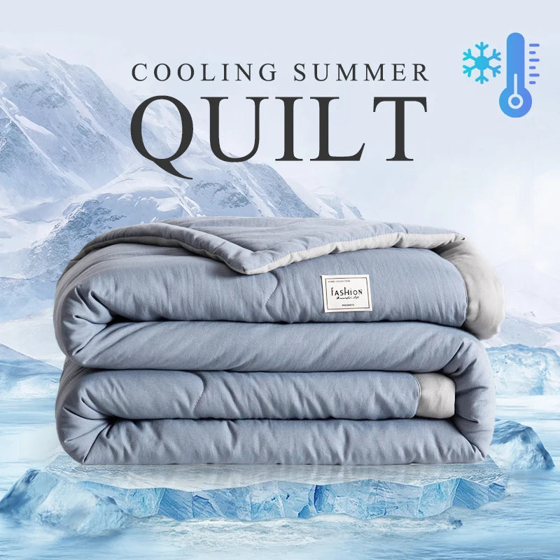 Lightweight Summer Quilt - Skin-Friendly, Washable Cotton Polyester Bedding