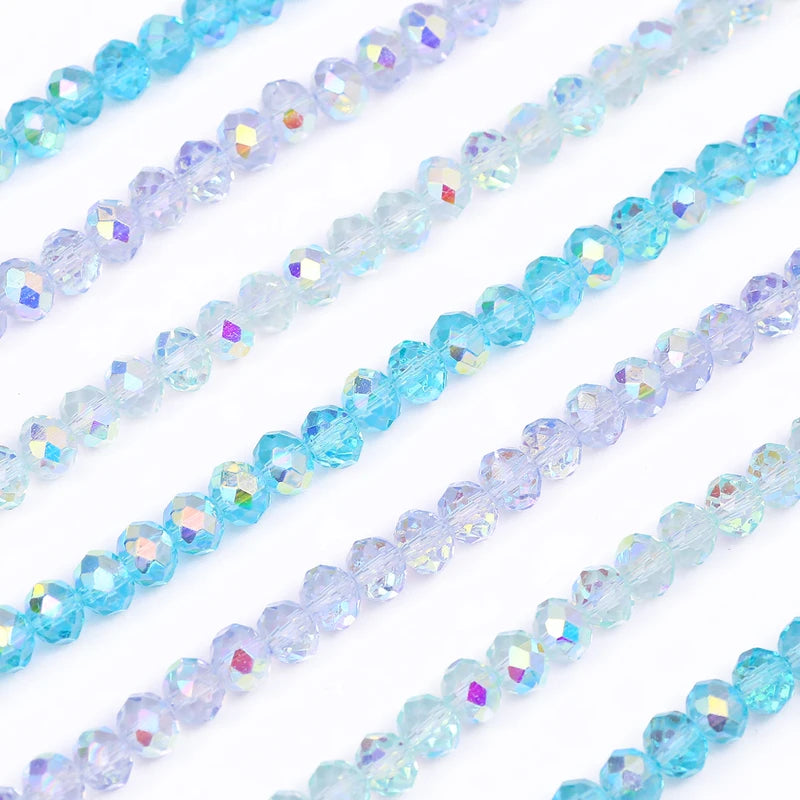 Austrian Crystal Beads 4mm 6mm 8mm Flat Round Spacer Loose Beads for Jewelry Making