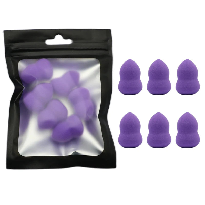 6pcs Mini Makeup Sponge Set for Foundation Concealer Face Blending - Portable Cosmetic Puffs