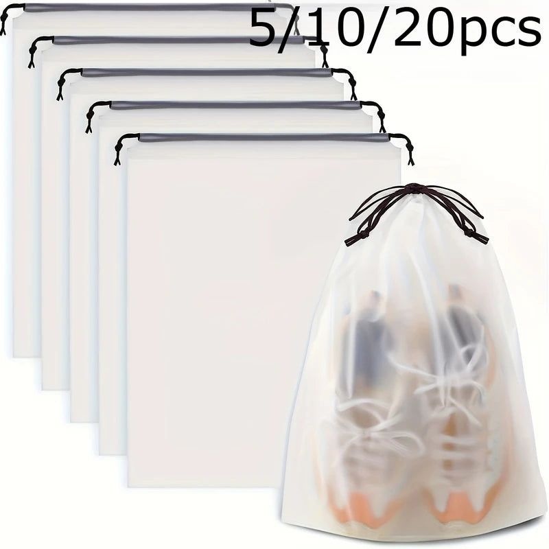 Travel Shoe Storage Set - Portable Transparent Organizer Bags for Easy Packing