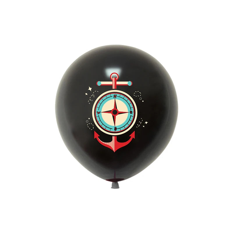 10pcs Pirate Party Balloons 12 Inch Latex Decorations for Birthday Celebration