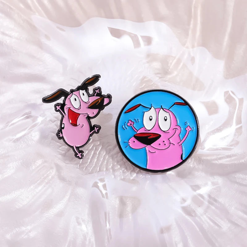 Cute Pink Dog Brooch Enamel Pins for Kids & Friends - Fashion Jewelry Gift