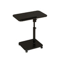 Adjustable Height C-Shaped Side Table with Wheels - Swivel Sofa & TV Tray for Living Room