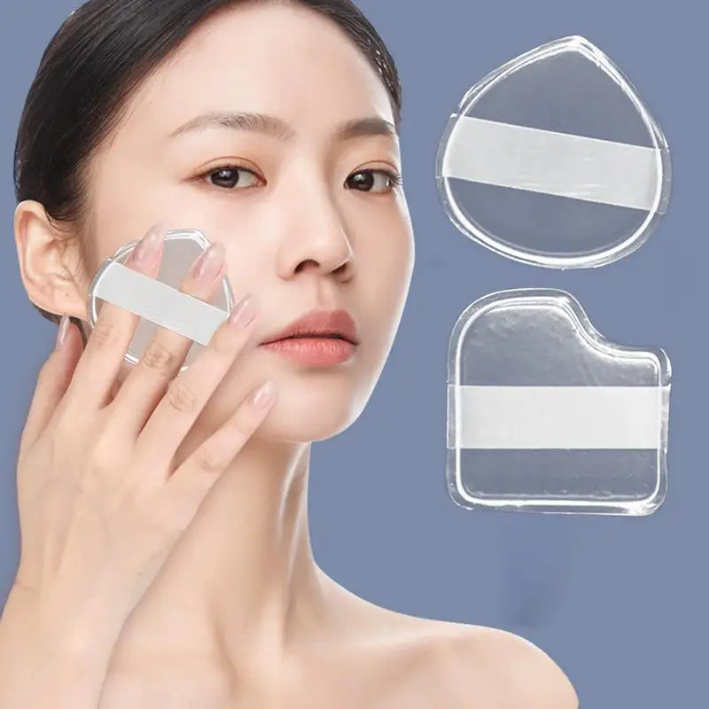 Silicone Makeup Sponge Set - Water-Based Crystal Jelly Foundation Puff, Reusable & Non-Absorbing