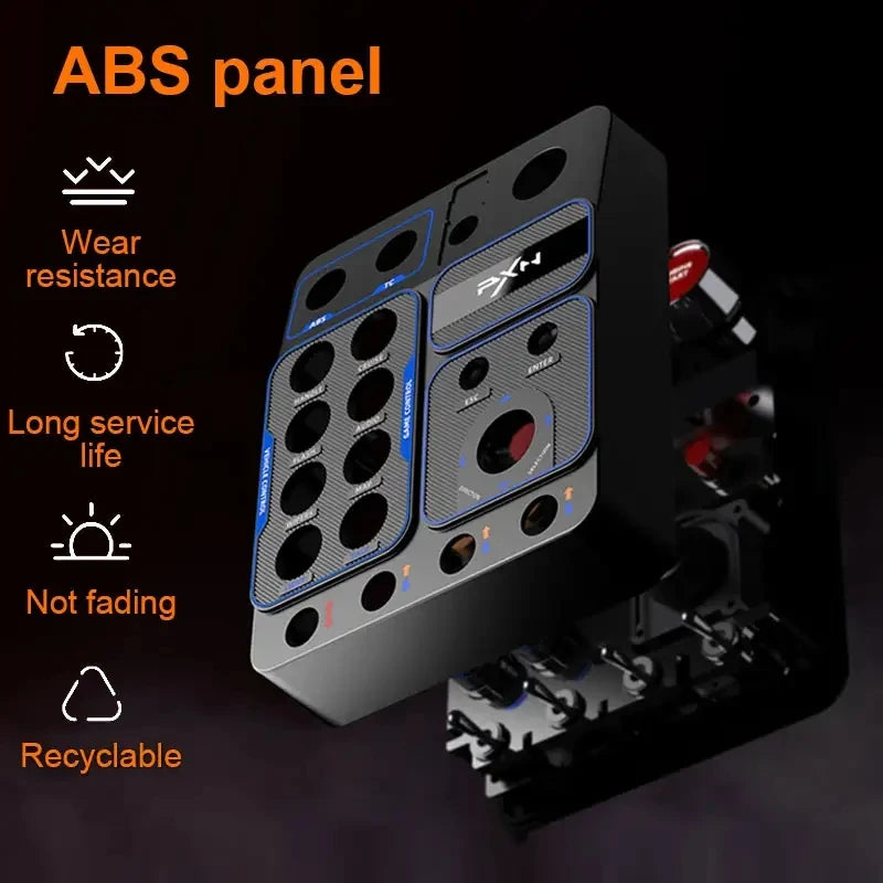 Sim Racing Control Box with Programmable Buttons RGB Lighting for PC Racing Games