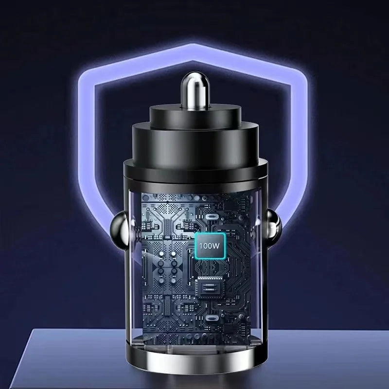 100W USB Car Charger Fast Charging Adapter for Phone, Android & iPhone