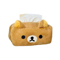 Cute Bear Plush Tissue Box Holder - Cartoon Style Paper Towel Organizer for Home & Kitchen