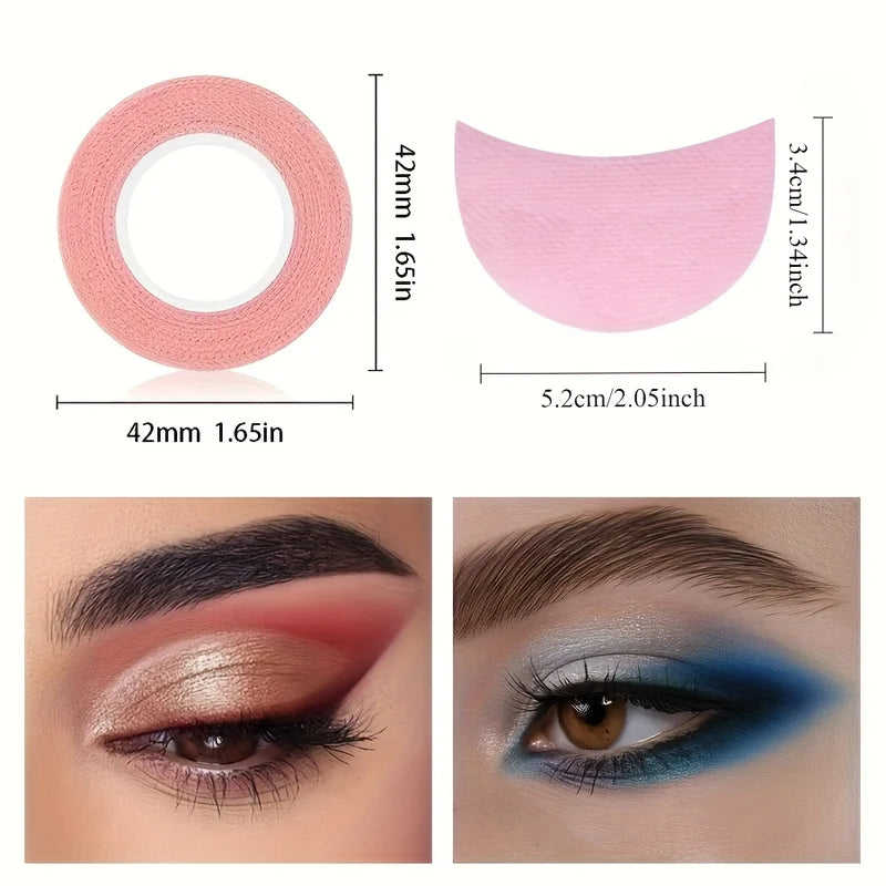 Eyeshadow Makeup Tape Set with Stickers and Protectors – 50 Pcs, Multiple Colors