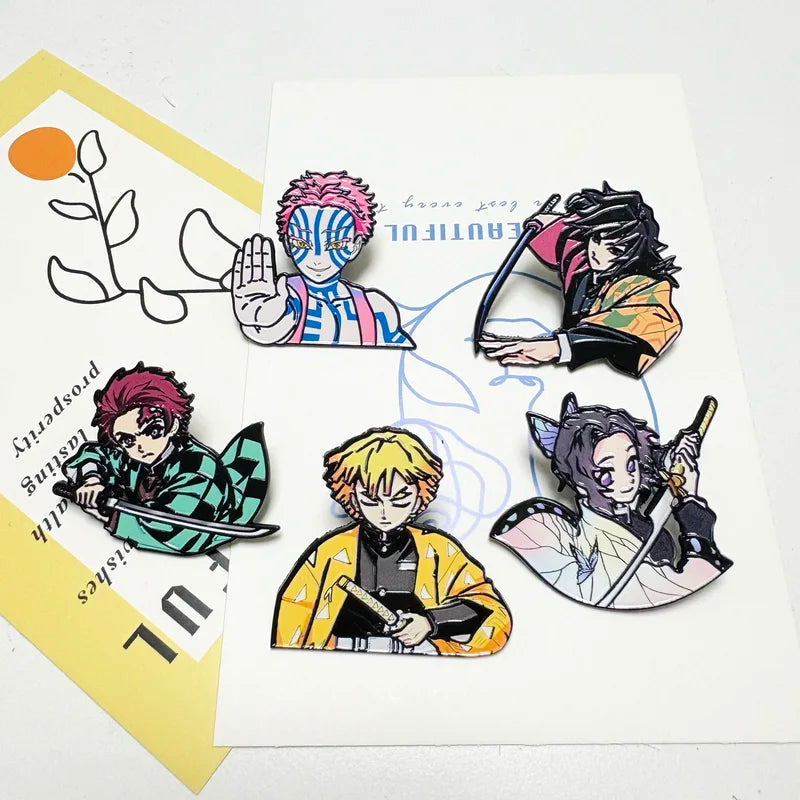 Anime Cartoon Badge Enamel Pins Metal Collar Brooches Jewelry Collection Fun Gift