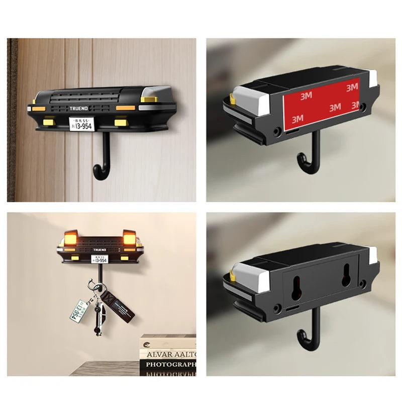 AE86 Car Headlight Keychain Holder - Creative Hook for Vehicle Decoration