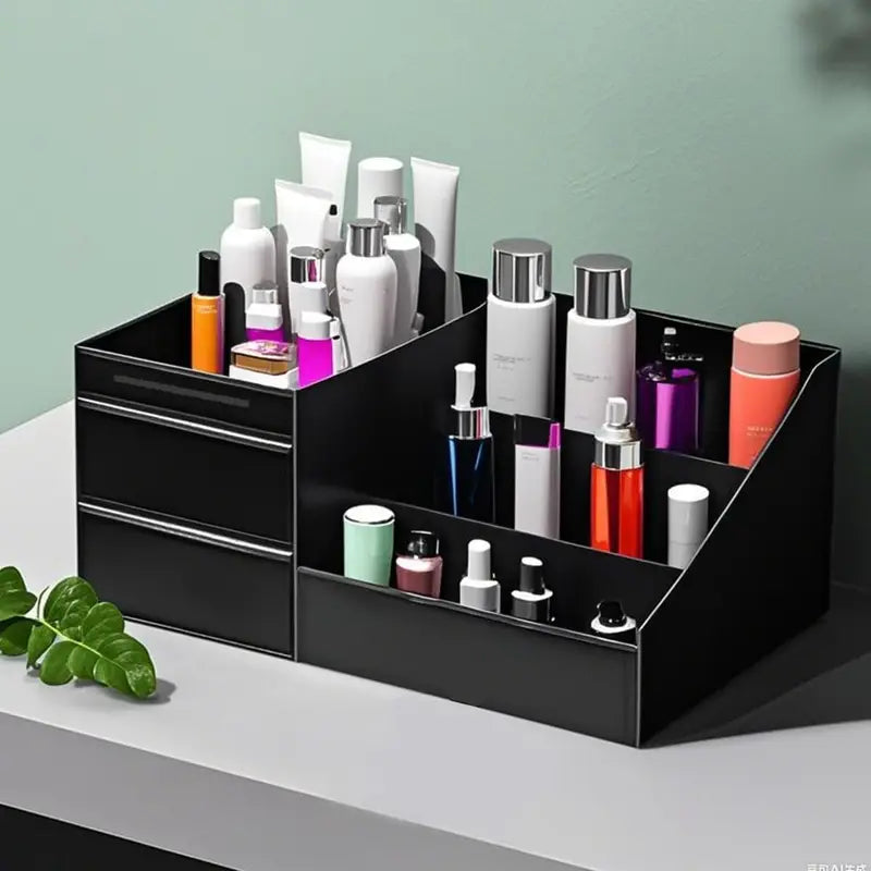 Men's Cologne & Perfume Organizer Stand with Drawers - Bathroom & Dresser Storage