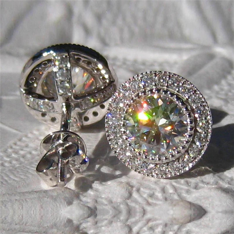 Small Round Stud Earrings for Women with Cubic Zirconia - Versatile Fashion Jewelry