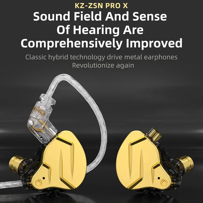 Hybrid In-Ear Earphones with Noise Cancelling, Metal Build, 1BA+1DD Driver