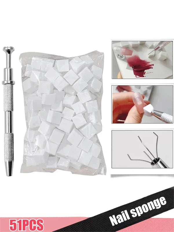 Mini Nail Art Sponge & Stamping Kit for Gradient Blending - Multi Colors