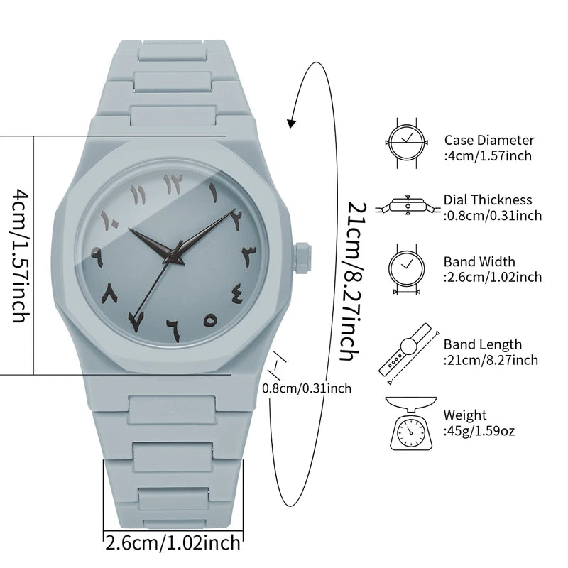 Men's Fashion Quartz Sport Watch - Casual Analog Plastic Strap