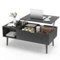Lift Top Coffee Table with Storage Shelf - Modern Wood Design, Adjustable Height, 39x20 Inches