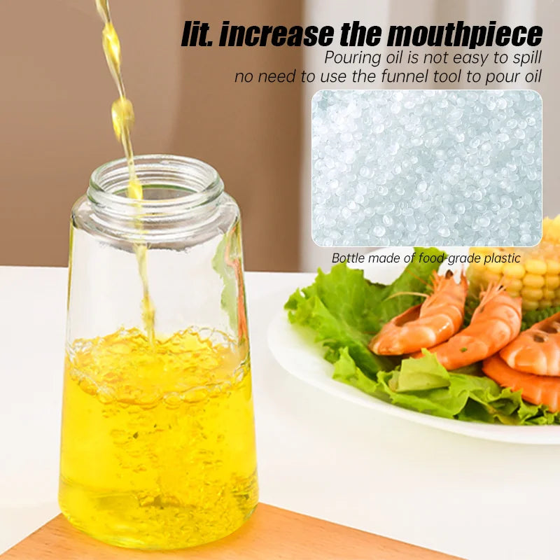 500ml 2-in-1 Spray Oil Dispenser for Kitchen & BBQ - Refillable Oil Jar