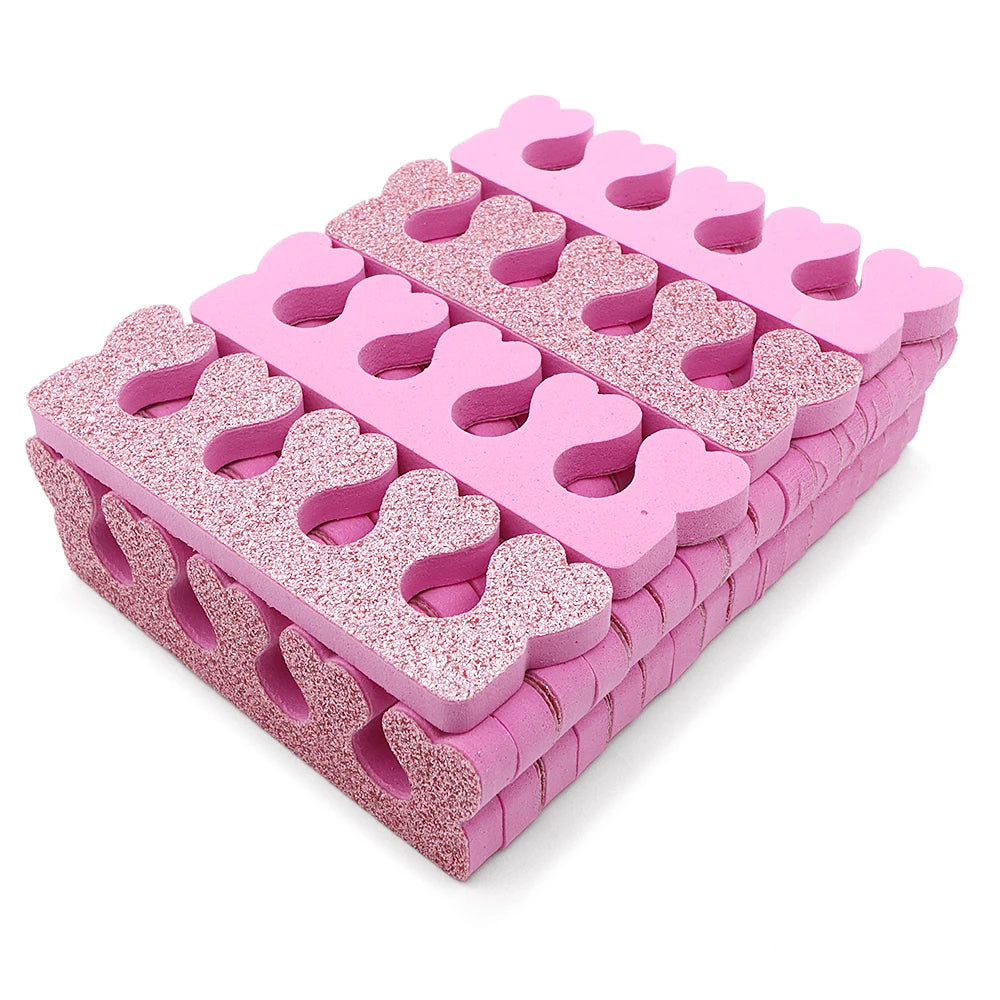 100 Pcs Nail Art Toe Separators Foot Divider Sponge Soft Gel Pedicure Tools