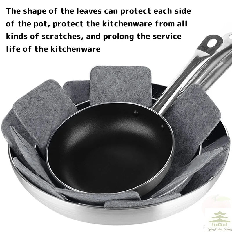 12-Piece Pot and Pan Protectors Set - Non-Woven Divider Pads for Cookware