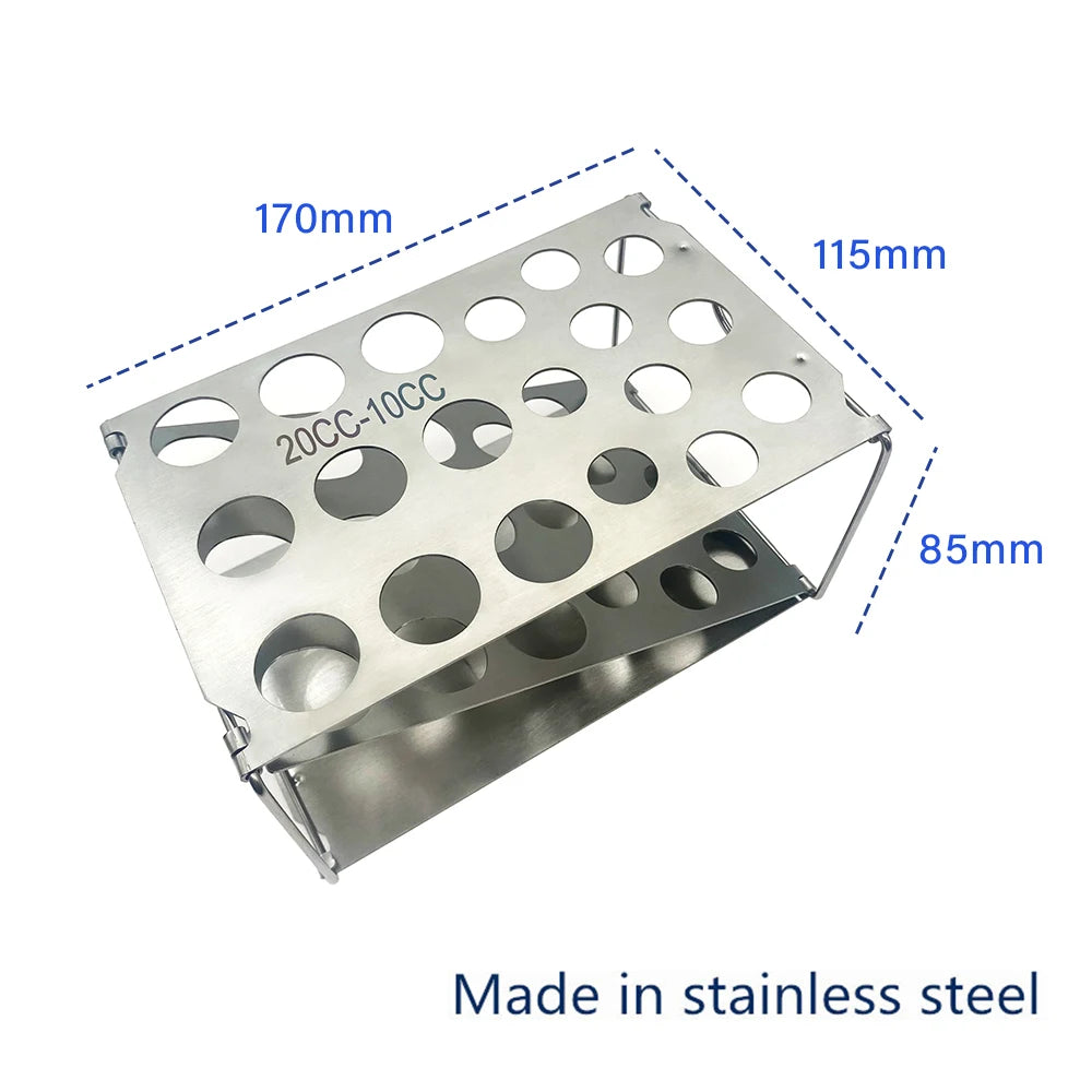 Foldable Autoclavable Syringe Rack for Liposuction 10CC 20CC 50CC Stainless Steel