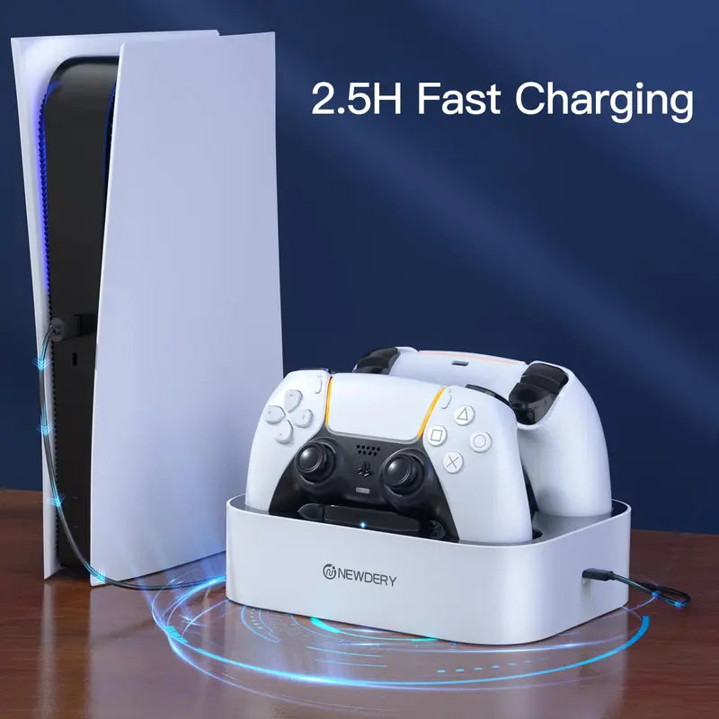 PS5 Controller Charger Station for DualSense & DualSense Edge - Fast Charging Dock with Cable