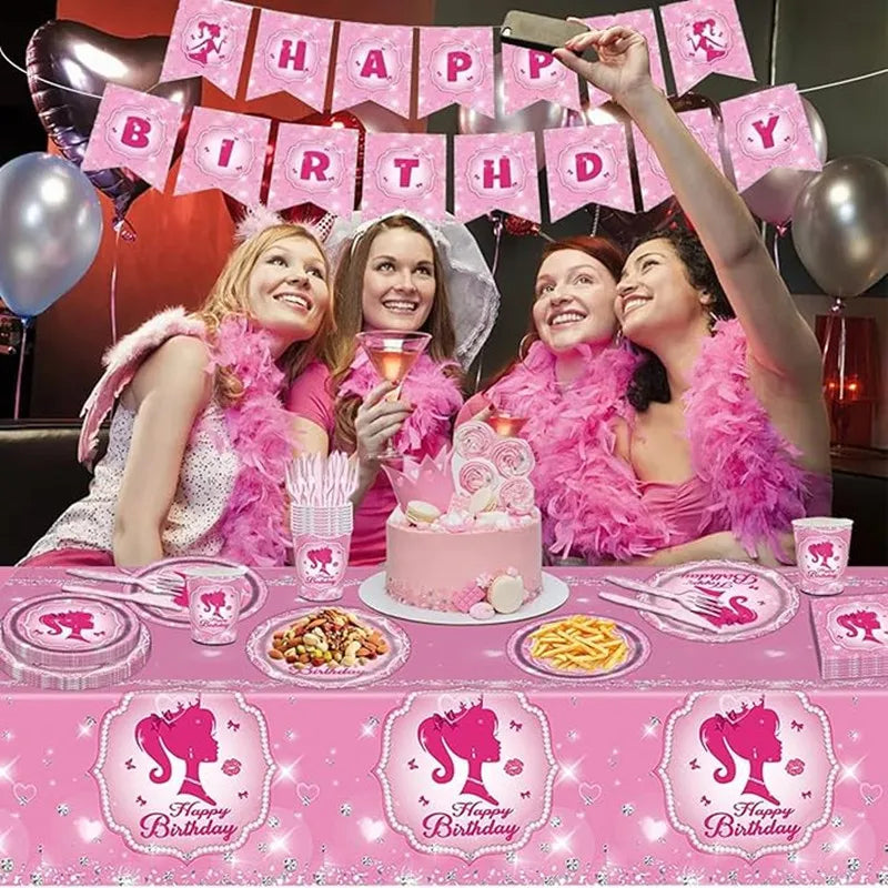 Princess Birthday Party Decorations Set with Balloons, Plates, Cups & Napkins - Kid Girl Celebration Supplies