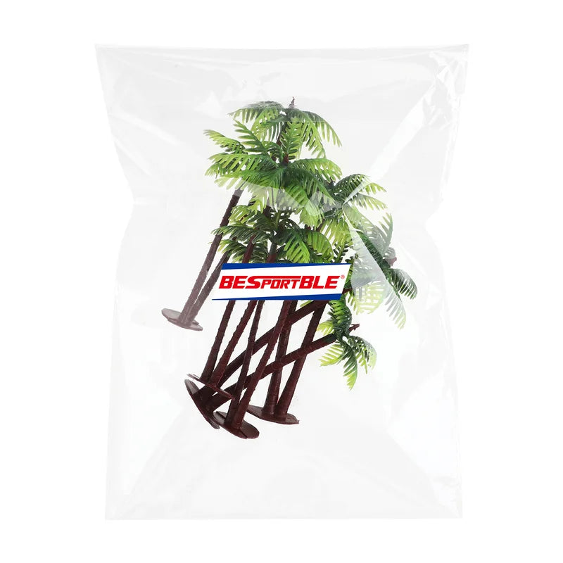 Miniature Coconut Tree Decor for Aquarium & Mini Landscape - 5 Pack