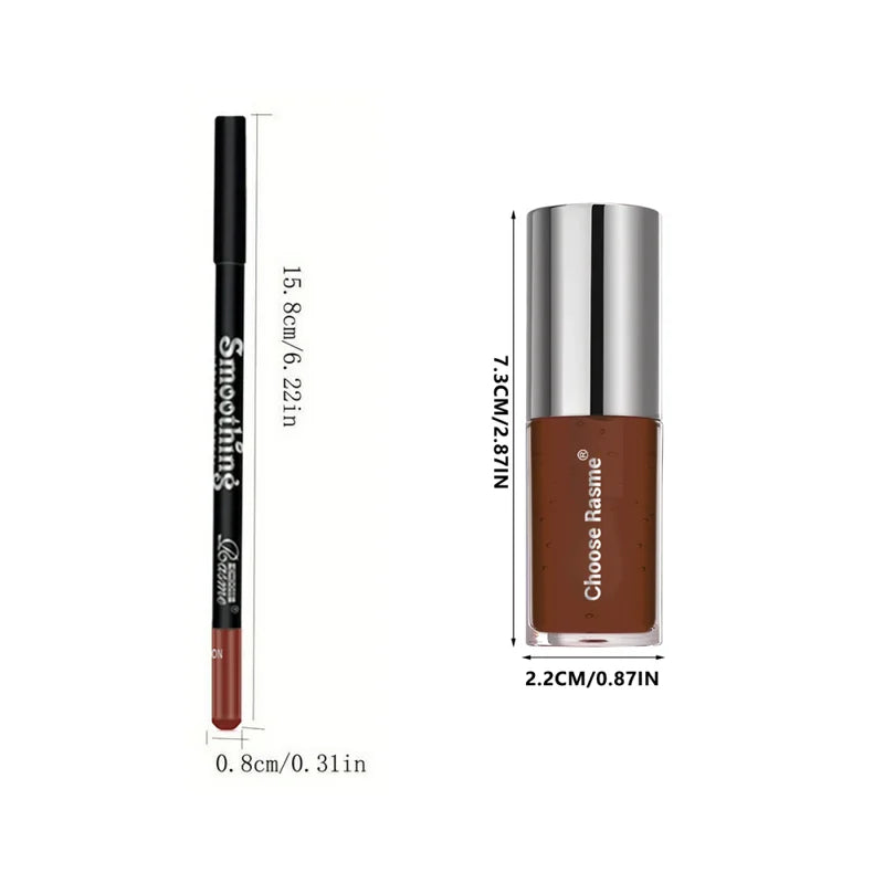 Lip Makeup Set with Lip Liner and Lip Oil - Waterproof, Long-Lasting Moisturizer