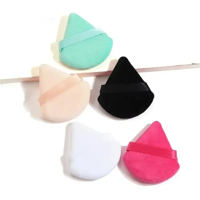 Triangular Makeup Sponge Puffs Set - Soft Skin-Friendly Cosmetic Tools for Home & Travel
