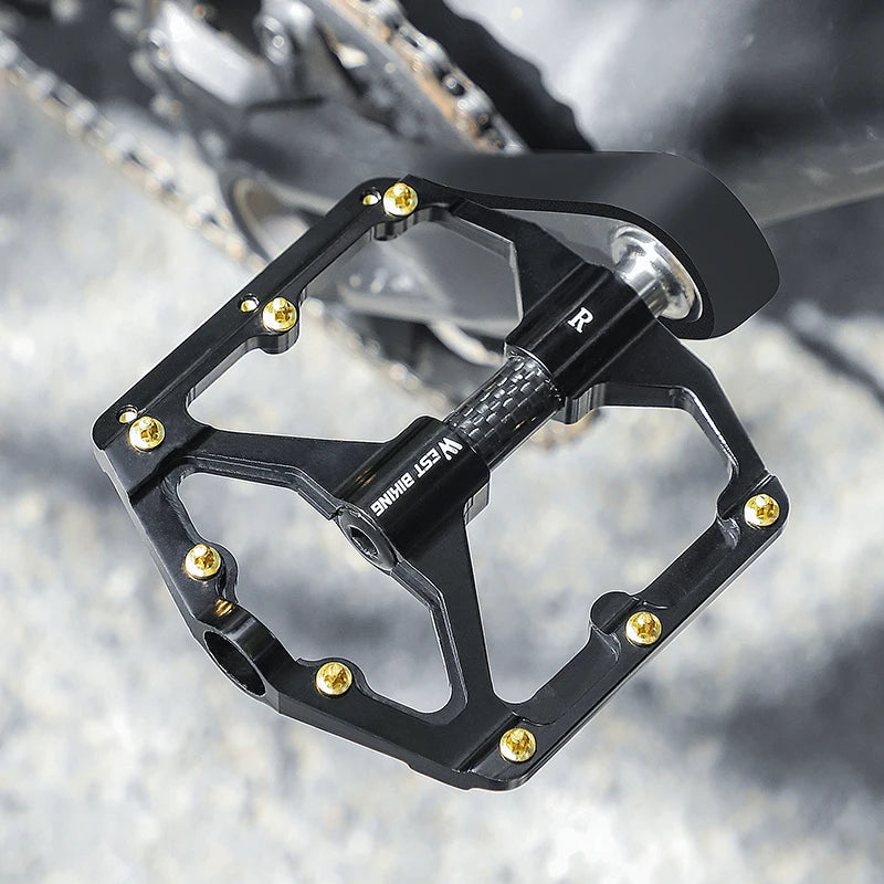 Aluminum Alloy Bicycle Pedal with Three Bearings MTB Road Bike Pedals Anti-Slip Universal
