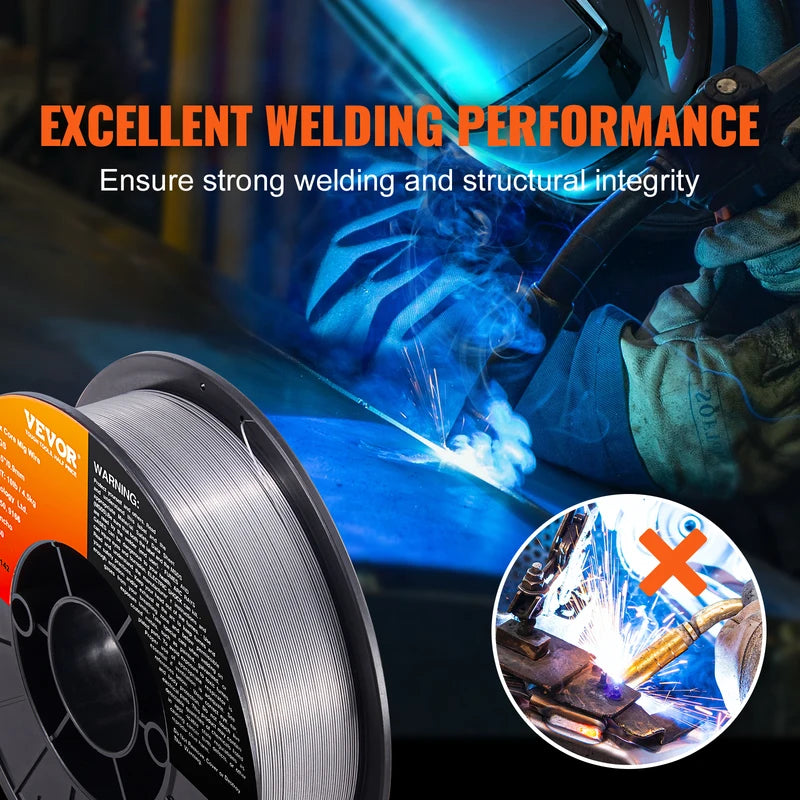 Flux Cored Welding Wire for MIG Welding Carbon Steel - 0.8mm Diameter, 10LBS Spool