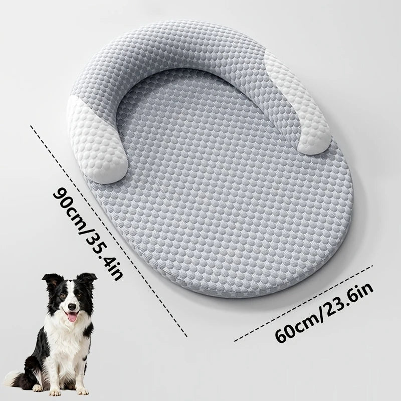 Summer Cooling Pet Mat with Ice Silk Fabric & Breathable Design for Dogs & Cats