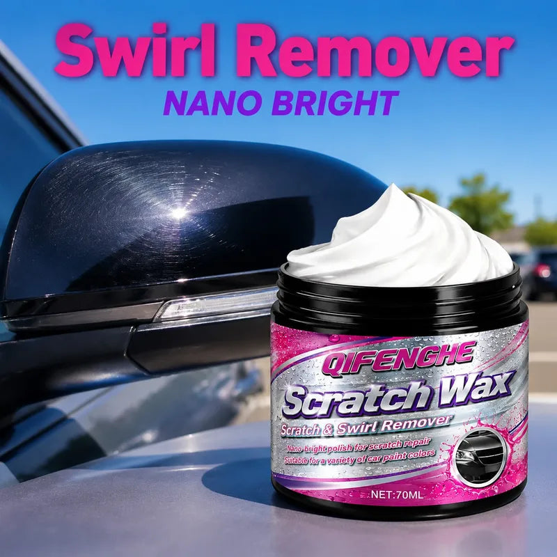 Car Scratch Repair Wax 70ml Nano Polishing Paste Swirl Remover for All Vehicle Colors