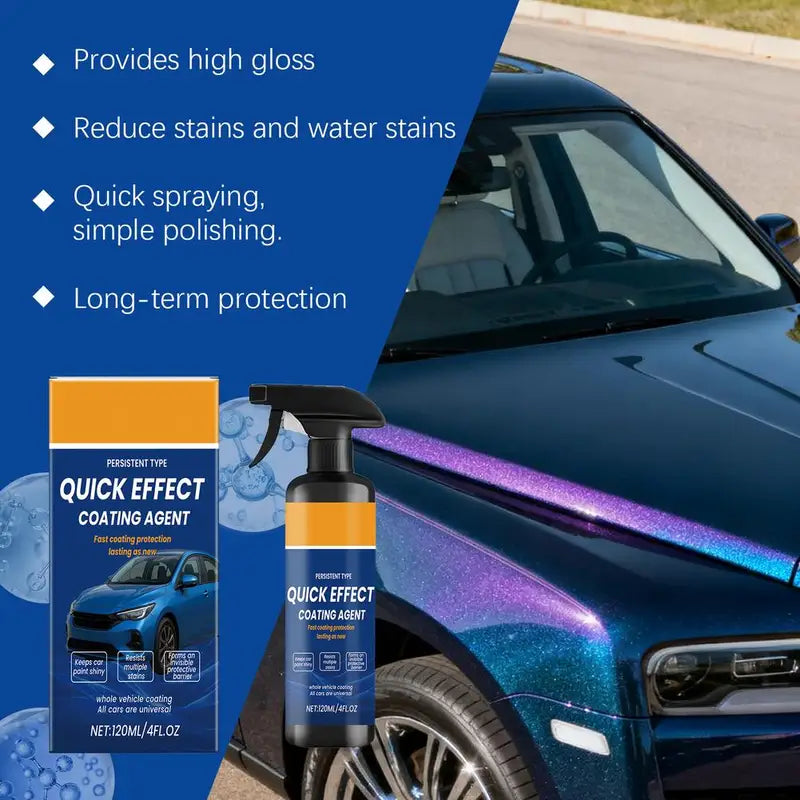 120ml Car Coating Spray Ceramic Wax Protectant Waterless Wash for Vehicles