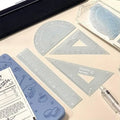 4PCS Measuring Ruler Set - Transparent Plastic Stationery for Students
