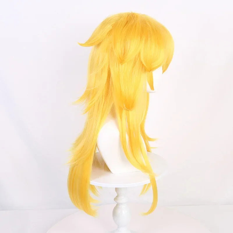 Halloween Princess Peach Cosplay Wig for Women - Gold Hair, Styled Costume Accessory