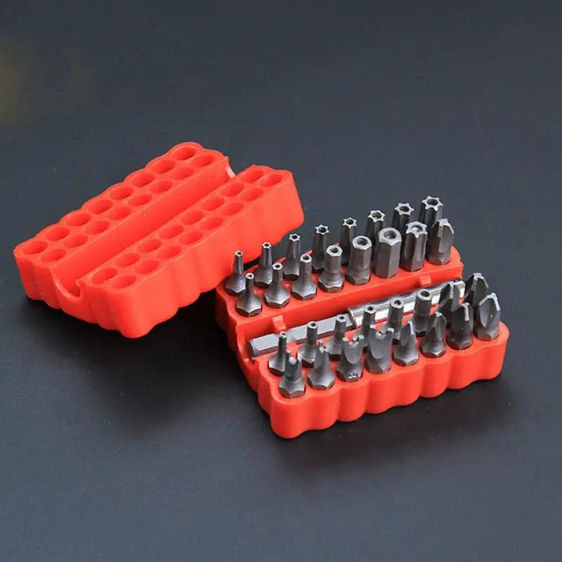 33-Piece Magnetic Screwdriver Bit Set with Torx, Hex, Tamper Proof Bits, and Holder