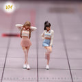Miniature Male Female Street Scene Model Figures for Vehicle Decoration and Collectibles